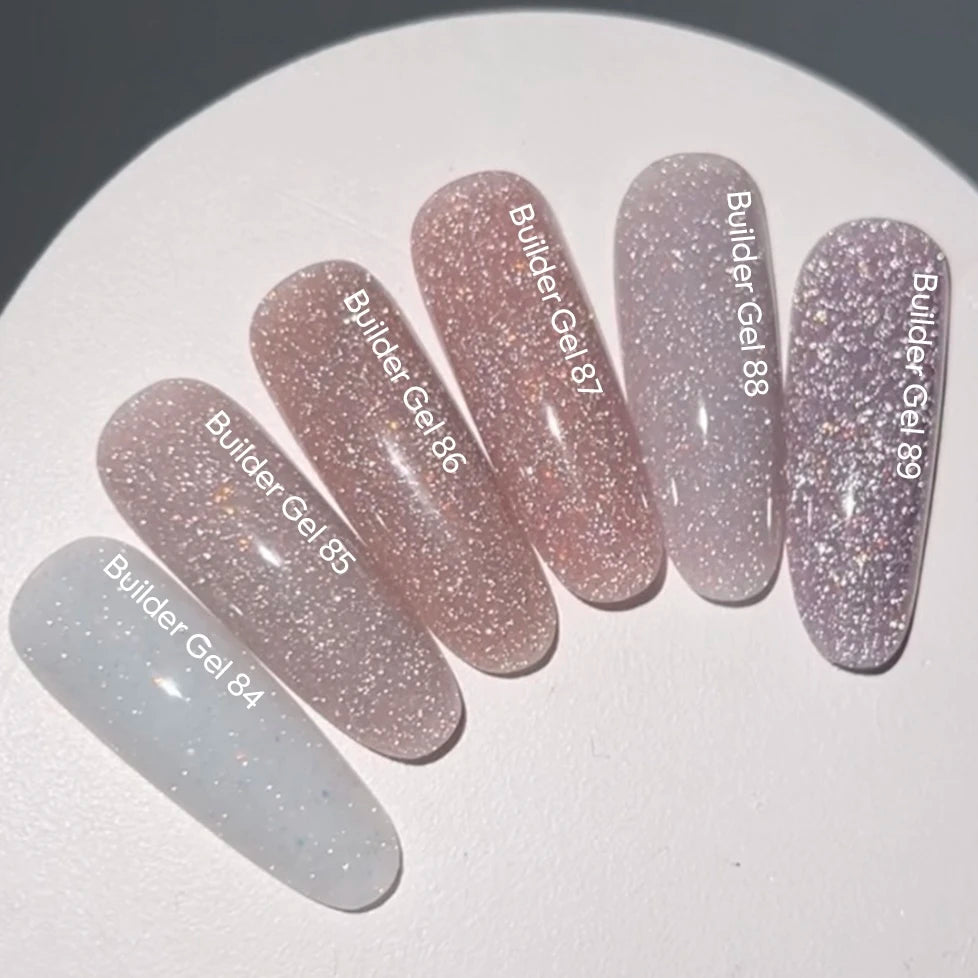 NAILSOFTHEDAY Builder Gel 86 — nude reflective builder gel with opal shimmer, 15 ml