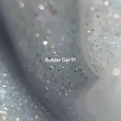 NAILSOFTHEDAY Builder Gel 91 — silver-milky reflective builder gel, 15 ml