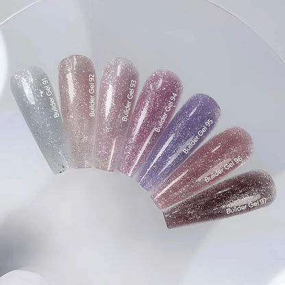 NAILSOFTHEDAY Builder Gel 91 — silver-milky reflective builder gel, 15 ml