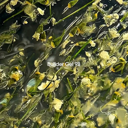 NAILSOFTHEDAY Builder Gel 98 — transparent builder gel with dried flowers, 15 ml