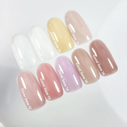 Nailsoftheday Cover Base NEW Formula 12 — muted beige-pink camouflage base coat for nails, 30 ml.