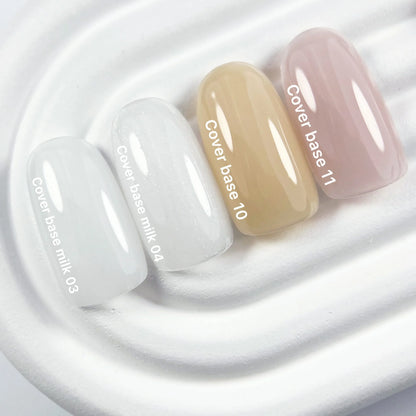 Nailsoftheday Cover Base NEW Formula 16 — dark natural nude camouflage base coat for nails, 30 ml.