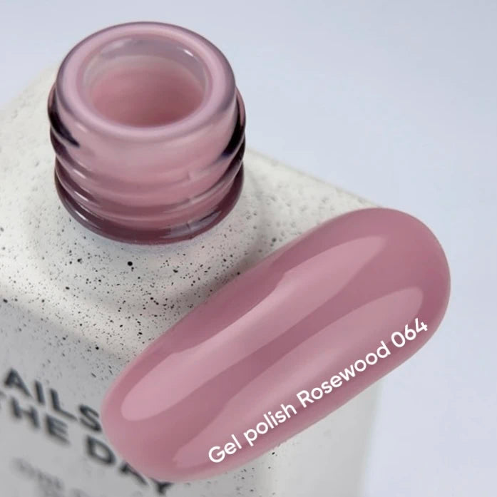 NAILSOFTHEDAY Gel Polish Rosewood 064 — powdery pink gel polish with full coverage in one coat, 10 ml