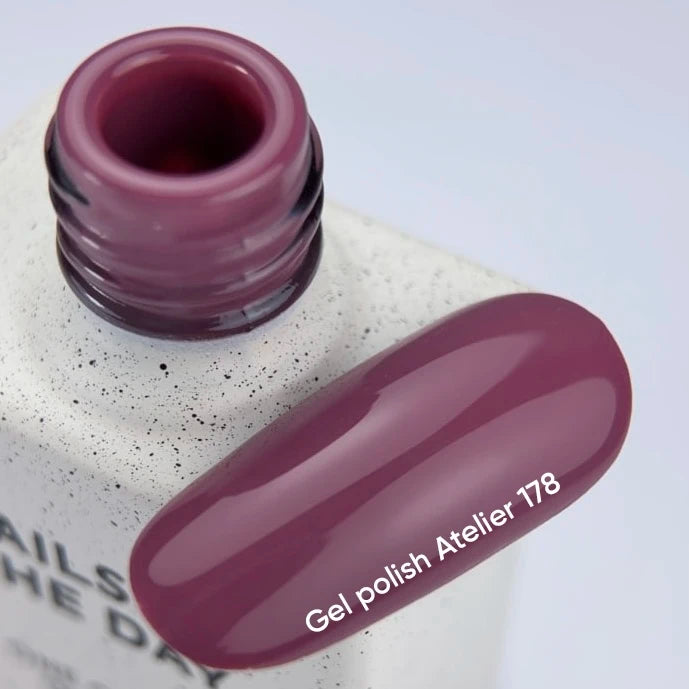 NAILSOFTHEDAY Gel Polish Atelier 178 — vernis semi-permanent rose poudré foncé, couvrant en une seule couche, 10 ml