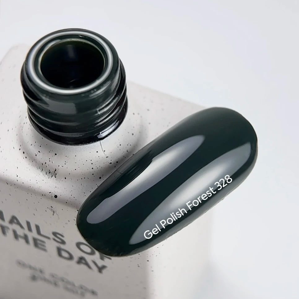 NAILSOFTHEDAY Gel Polish Forest — dark green gel polish, one-coat coverage, 10 ml