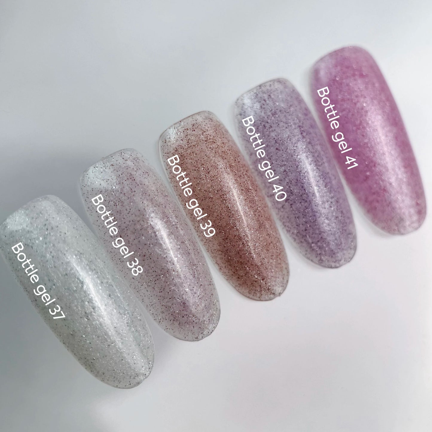 NAILSOFTHEDAY Bottle Gel 38 – gel ultraresistente rosado lechoso con efecto reflectante para el refuerzo de uñas, 10 ml