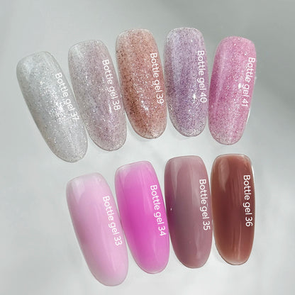 NAILSOFTHEDAY Bottle Gel 34 – gel ultraresistente rosa delicado para el refuerzo de uñas, 10 ml