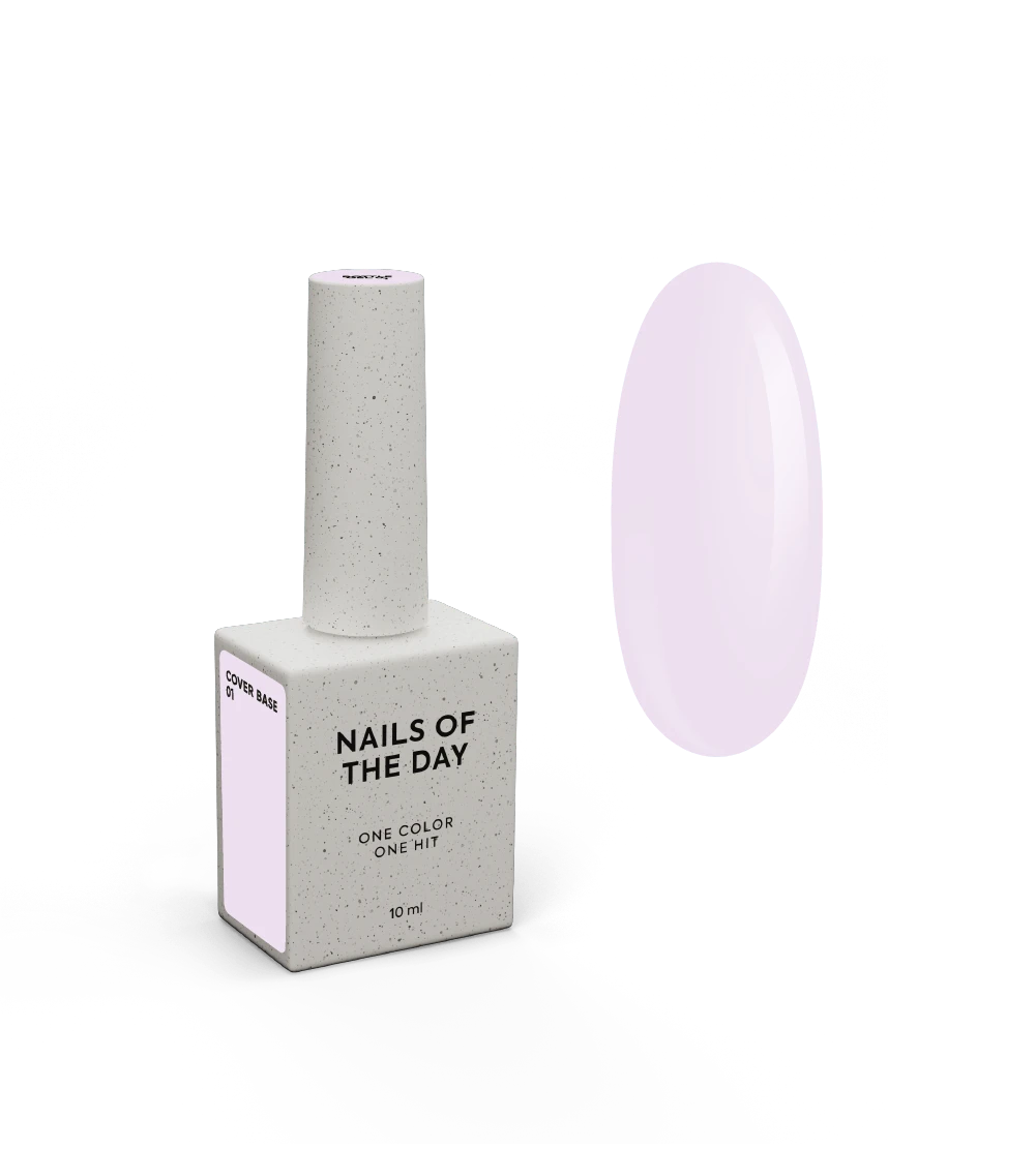 Nailsoftheday Cover base NEW Formula 01 — couche de base camouflage rose clair pour ongles, 10 ml