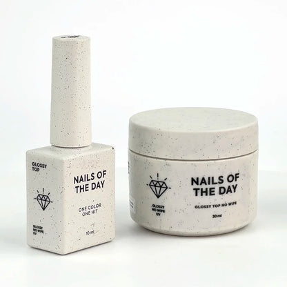 NAILSOFTHEDAY Glossy top no wipe – glossy top without a sticky layer and with UV filters, 30 ml