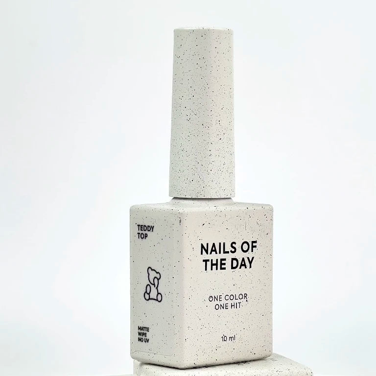 NAILSOFTHEDAY Teddy top wipe — matte plush top with a sticky layer, new formula, without UV filters, 10 ml