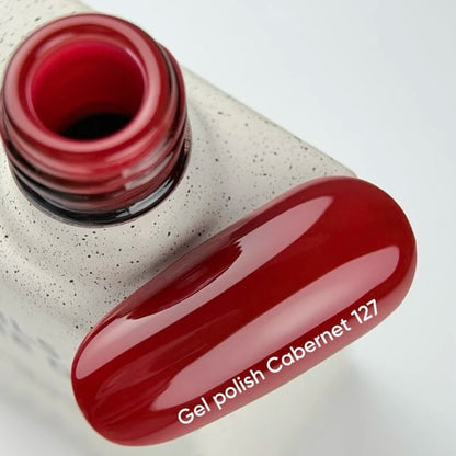 NAILSOFTHEDAY Gel Polish Cabernet 127 – esmalte semipermanente rojo clásico intenso, con cobertura en una sola capa, 10 ml №2

