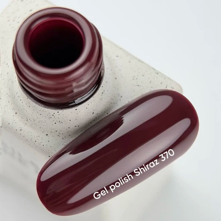 NAILSOFTHEDAY Gel Polish Shiraz 370 – esmalte semipermanente burdeos violáceo apagado, con cobertura en una sola capa, 10 ml №2
