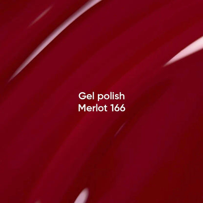 NAILSOFTHEDAY Gel Polish Merlot 166 – verniz de gel cereja-ameixa intenso, com cobertura numa única camada, 10 ml №3

