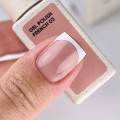 NAILSOFTHEDAY Gel Polish French 03 — esmalte semipermanente nude con nivel reducido de pigmentación, 10 ml
