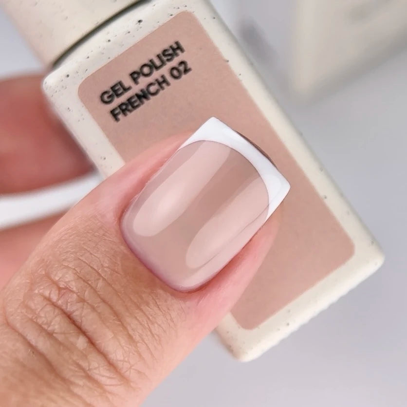 NAILSOFTHEDAY Gel Polish French 02 — esmalte semipermanente beige nude con nivel reducido de pigmentación, 10 ml