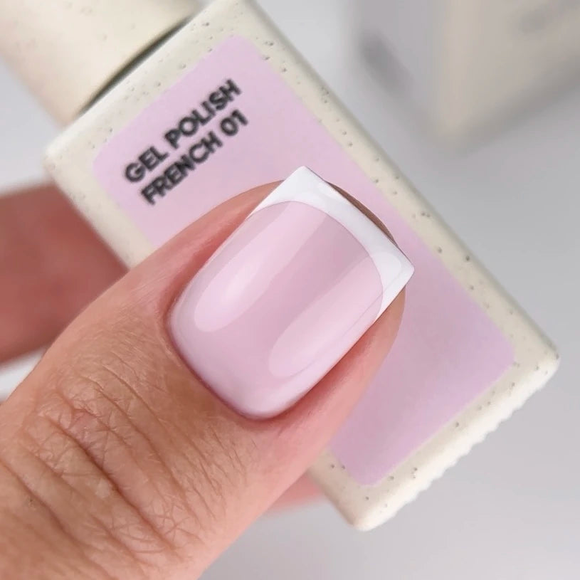 NAILSOFTHEDAY Gel Polish French 01 — esmalte semipermanente rosa nude con nivel reducido de pigmentación, 10 ml