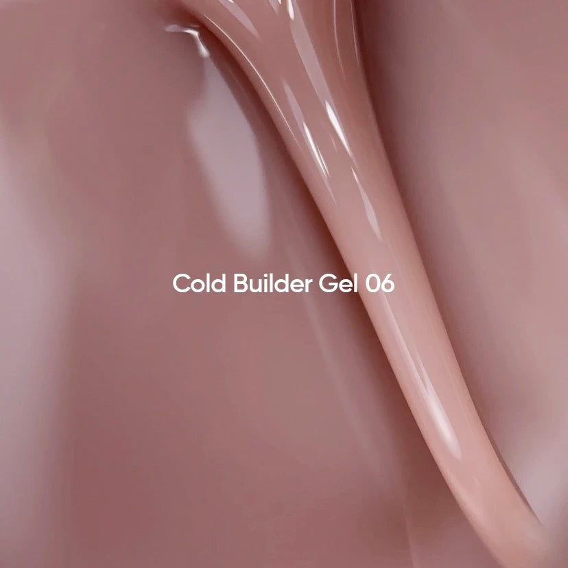 NAILSOFTHEDAY Cold Builder Gel 06 — warm nude builder gel for nail extensions, 15 ml.