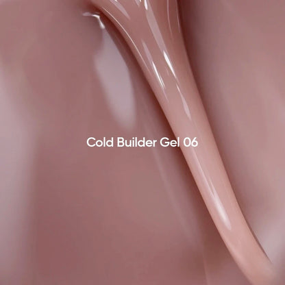 NAILSOFTHEDAY Cold Builder Gel 06 — warm nude builder gel for nail extensions, 15 ml.