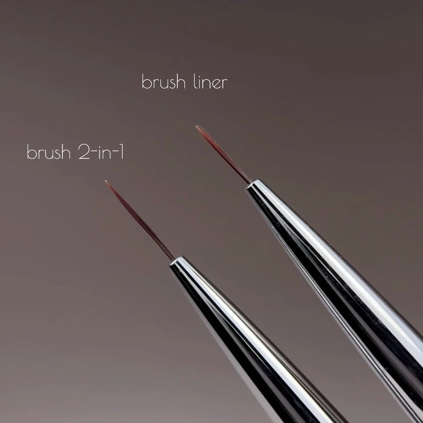 NAILSOFTHEDAY Professional Brush Liner — a professional metal nail brush with cap, designed for fine detailing and line work, liner 8 mm.