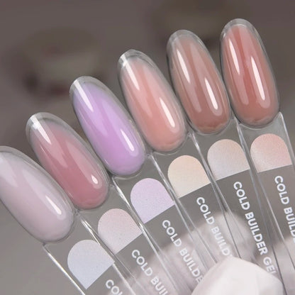 NAILSOFTHEDAY Cold Builder Gel 06 — warm nude builder gel for nail extensions, 15 ml.