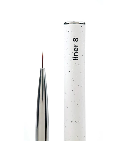 NAILSOFTHEDAY Professional Brush Liner — a professional metal nail brush with cap, designed for fine detailing and line work, liner 8 mm.