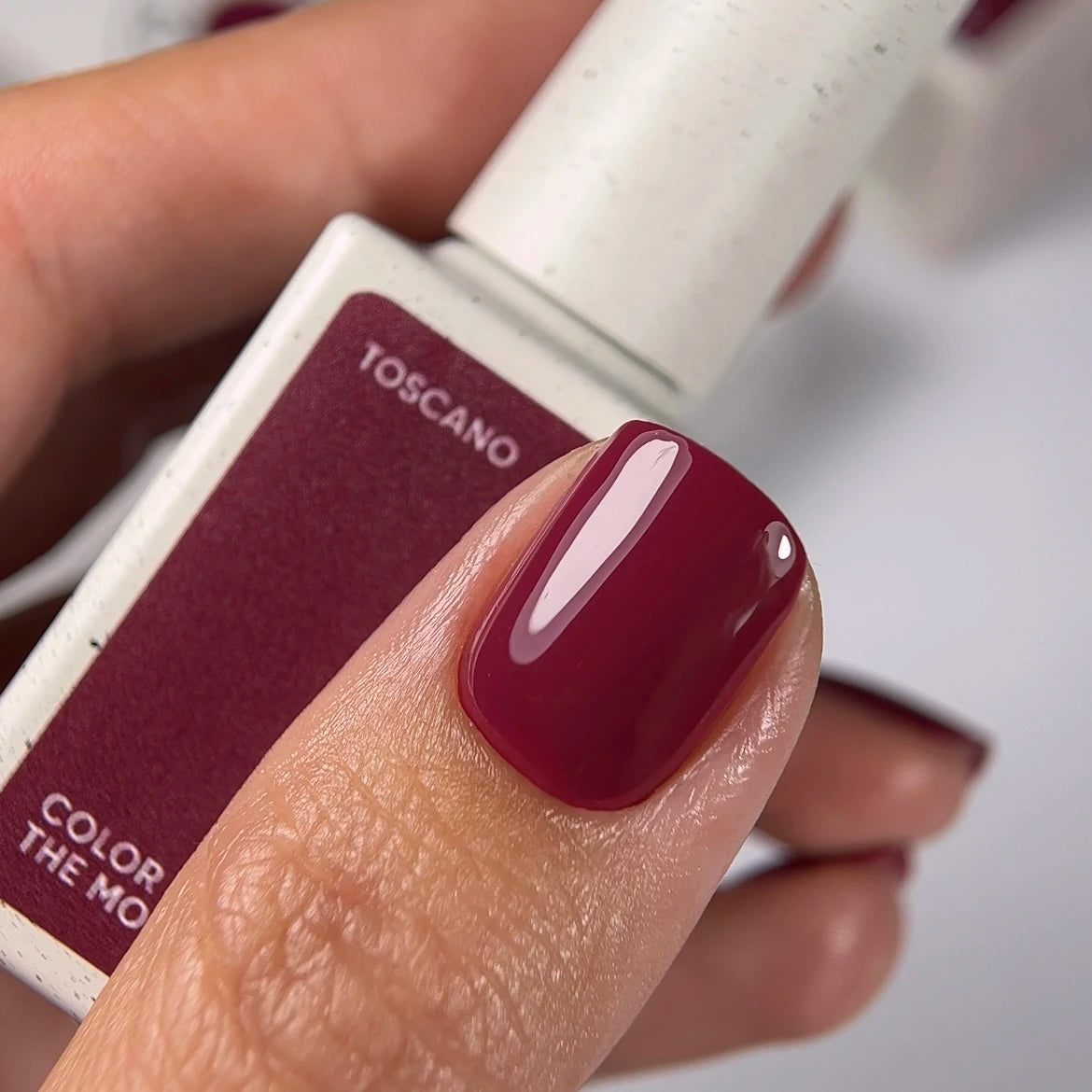 NAILSOFTHEDAY Color of the Month October 2025 Toscano — burgundy shade, full coverage in one coat, 10 ml