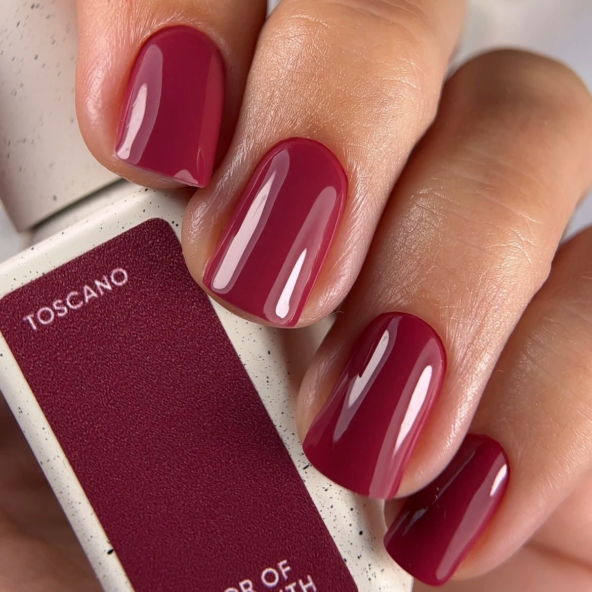 NAILSOFTHEDAY Color of the Month October 2025 Toscano — burgundy shade, full coverage in one coat, 10 ml