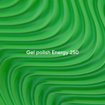 NAILSOFTHEDAY Gel Polish Energy 250 — esmalte semipermanente verde intenso con cobertura en una sola capa, 10 ml