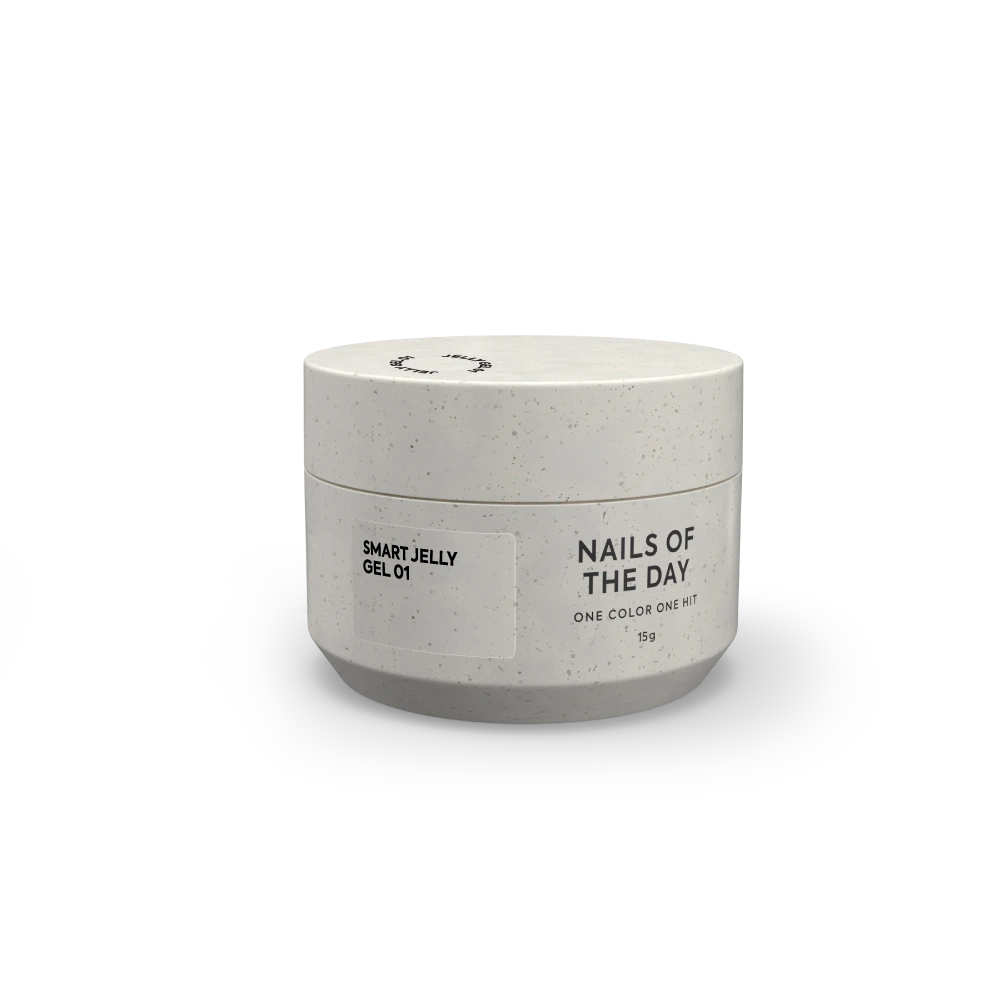 NAILSOFTHEDAY Smart Jelly gel 01 — gel de construção transparente para unhas, 15 g