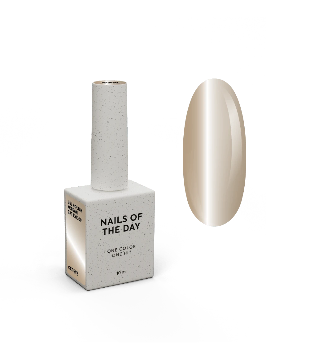 NAILSOFTHEDAY Korean Cat Eye 09 – Nude-Beiger Cat-Eye-Gellack, 10 ml
