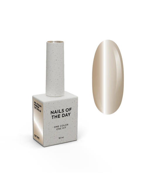 NAILSOFTHEDAY Olho de gato coreano 09 – verniz gel bege nude para olhos de gato, 10 ml