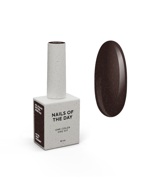 NAILSOFTHEDAY Let’s Special Matterhorn — esmalte semipermanente marrom chocolate com folha de ouro, com cobertura perfeita em uma única camada, 10 ml.