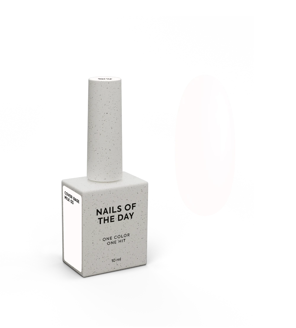 Nailsoftheday Cover base NOVO Formula milk 03 — base de camuflagem de leite translúcido para unhas, 10 ml
