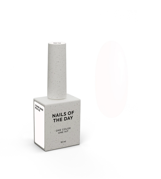 Nailsoftheday Cover base NOVO Formula milk 03 — base de camuflagem de leite translúcido para unhas, 10 ml