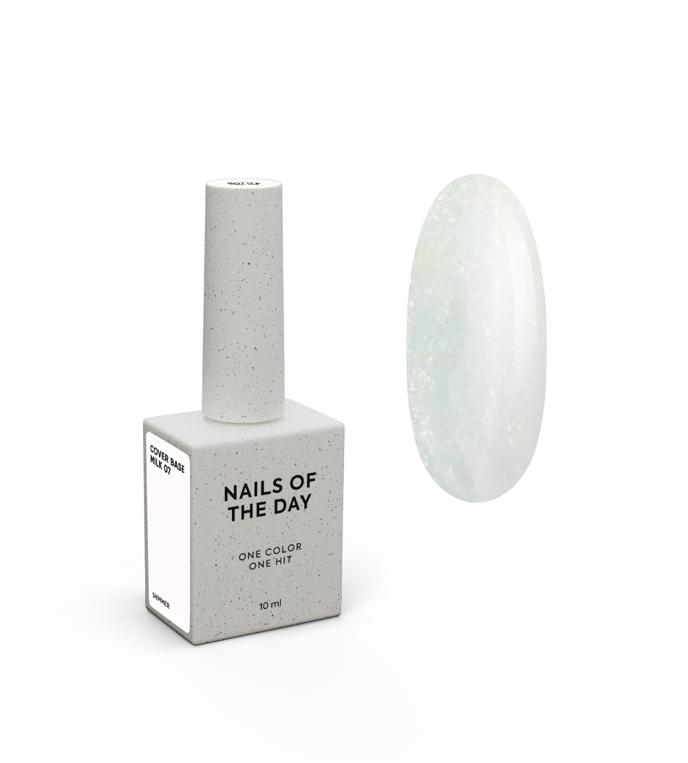 Nailsoftheday Cover base NUOVA Formula milk 07 - lattiginoso, traslucido con riflessi dorati che dona una calda iridescenza dorata, base coat mimetica per unghie, 10 ml
