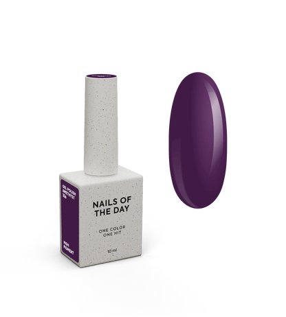 NAILSOFTHEDAY Gel Polish Amethyst — esmalte semipermanente en tono púrpura amatista oscuro con cobertura completa en una sola capa. 10 ml.