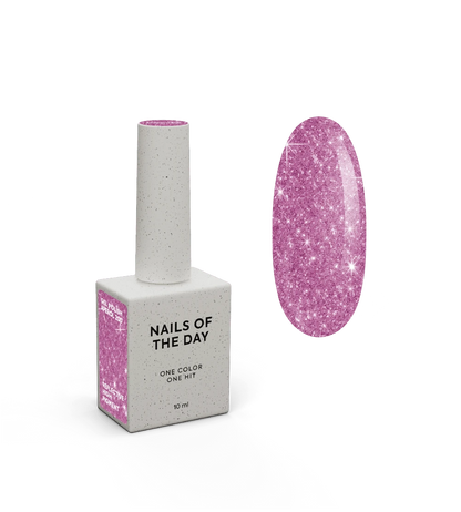 NAILSOFTHENIGHT Aperol gel polish -  esmalte semipermanente reflectante rosa para uñas, 10 ml