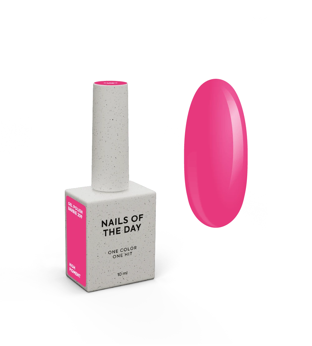 NAILSOFTHEDAY Let's Special Barbie - un vernis gel spécial rose fluo superposé en une seule couche, 10 ml