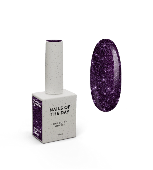 NAILSOFTHENIGHT Gel polonês Blackberry — verniz gel reflexivo roxo para unhas, 10 ml