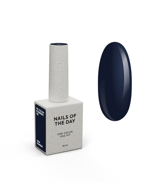 NAILSOFTHEDAY Rendiamo speciale Blueberry - smalto gel blu intenso che copre uno strato, 10 ml