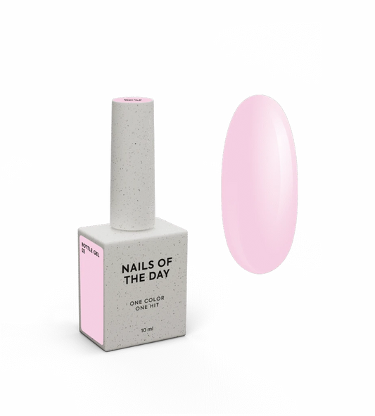 NAILSOFTHEDAY Bottle gel 02 – super strong gel (pale pink), 10 ml
