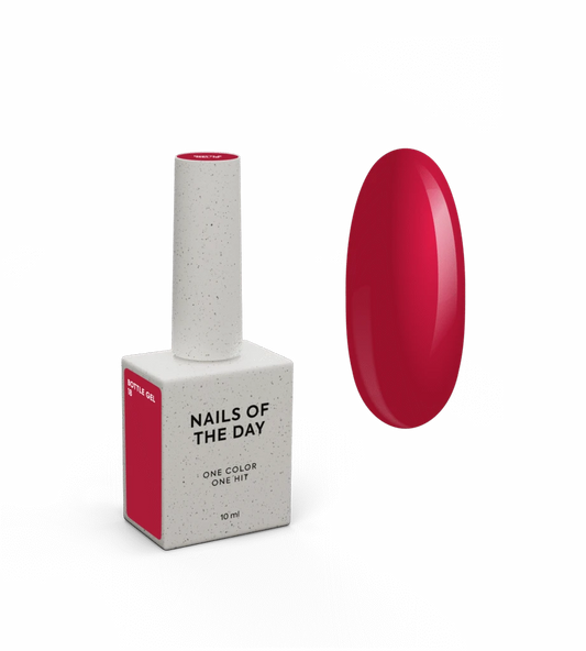 NAILSOFTHEDAY Bottle Gel 18 – gel ultrarresistente vermelho clássico, 10 ml.