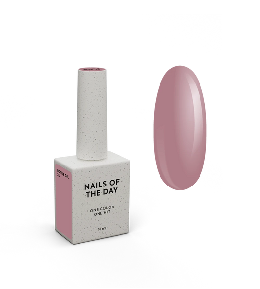 NAILSOFTHEDAY Bottle Gel 24 – nude ultra-strong gel for nail reinforcement, 10 ml