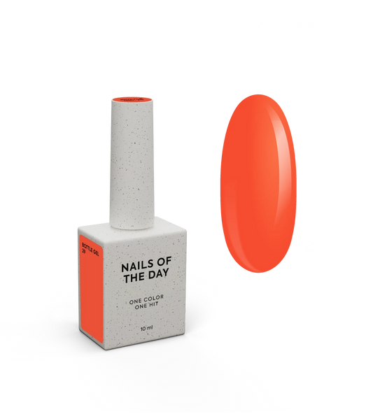 NAILSOFTHEDAY Bottle Gel 29 – gel ultraresistente arancione neon per il rinforzo delle unghie, 10 ml
