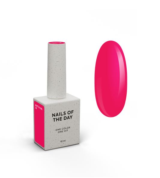 NAILSOFTHEDAY Bottle Gel 30 – gel ultraresistente lampone neon per il rinforzo delle unghie, 10 ml