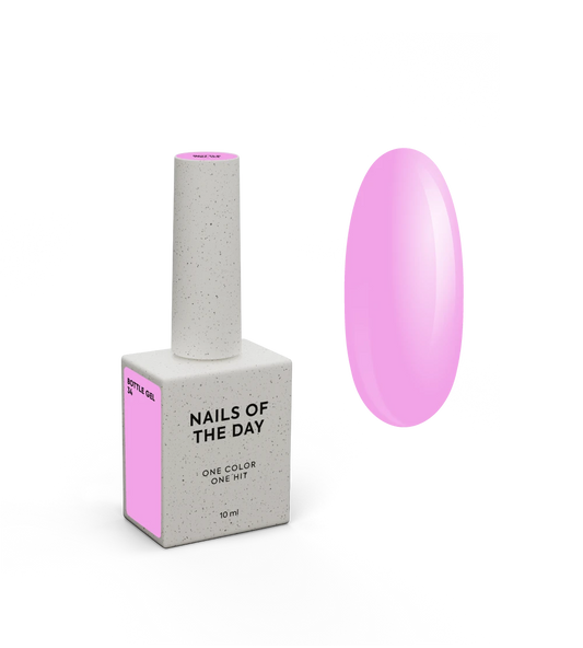 NAILSOFTHEDAY Bottle Gel 34 – gel ultraresistente rosa delicato per il rinforzo delle unghie, 10 ml