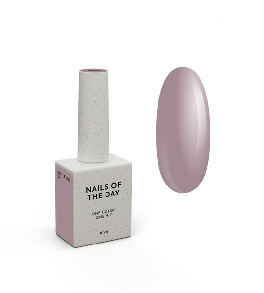 NAILSOFTHEDAY Bottle Gel 35 – gel ultraresistente lilla polveroso per il rinforzo delle unghie, 10 ml