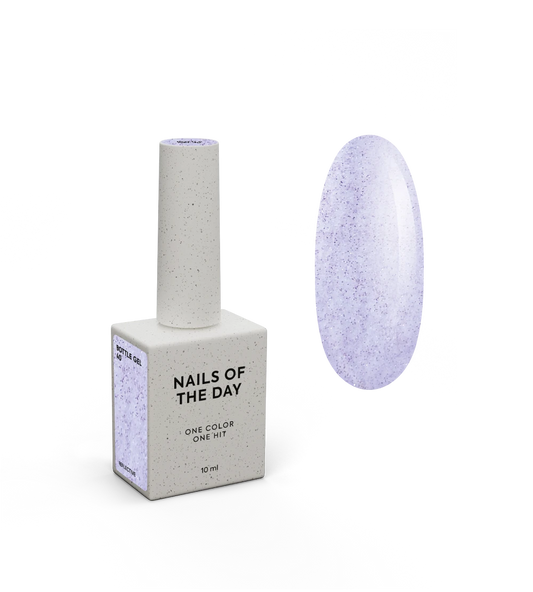NAILSOFTHEDAY Bottle Gel 40 – gel ultraresistente lilla riflettente per il rinforzo delle unghie, 10 ml