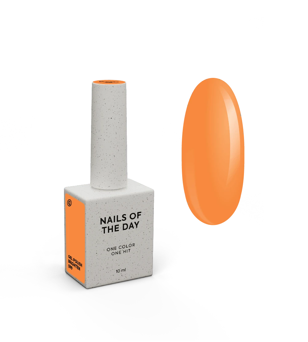 NAILSOFTHEDAY Gel Polish Brighten 099 — arancione pastello, coprente in una sola passata, 10 ml