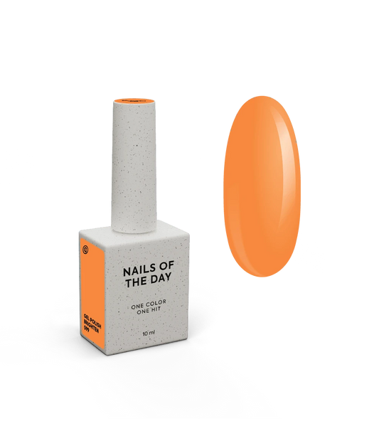 NAILSOFTHEDAY Gel Polish Brighten 099 — esmalte semipermanente naranja pastel, cubre en una capa, 10 ml